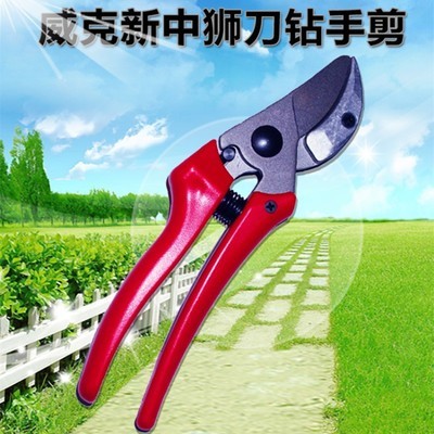 園林剪刀 臺灣 威克 刀鉆型修枝剪綠化園林剪園藝果枝剪SK5鋼材