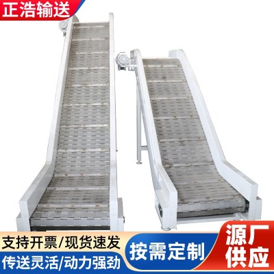 不銹鋼鏈板提升機中小型上料烘干提升爬坡輸送設(shè)備小型擋板輸送機