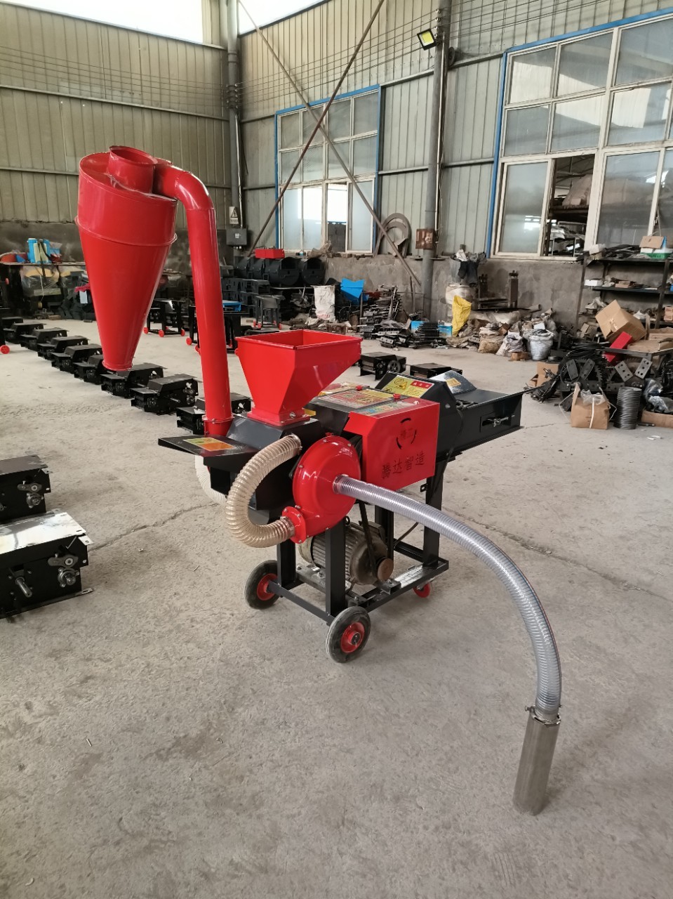 樹木電動小型飼料機械家用鍘草機多功能牧草質保一年豬飼料書