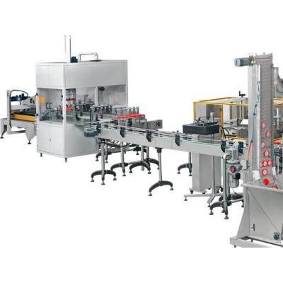 500-1000ml液體果汁灌裝旋蓋貼標機生產(chǎn)線